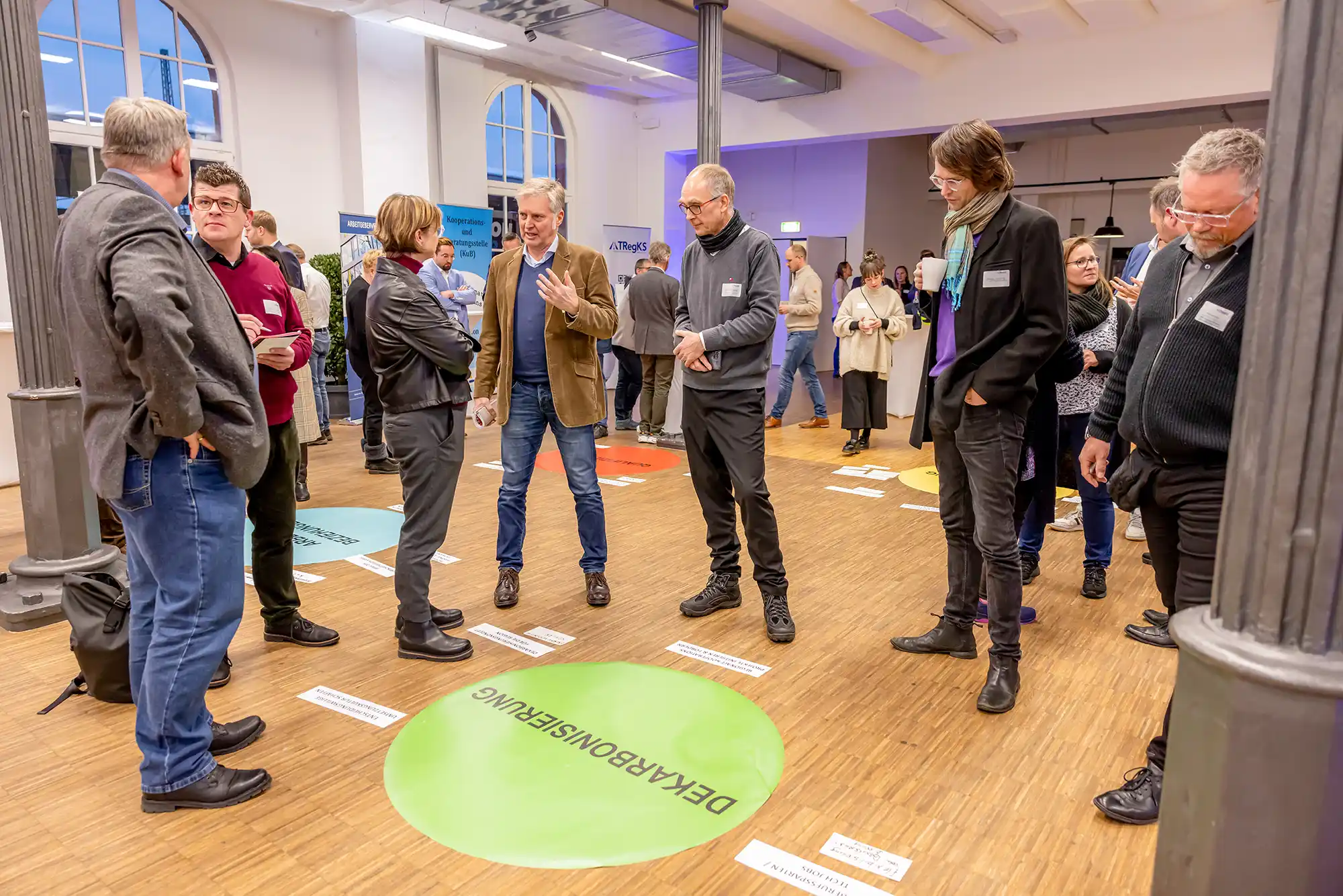 Workshop where people work together