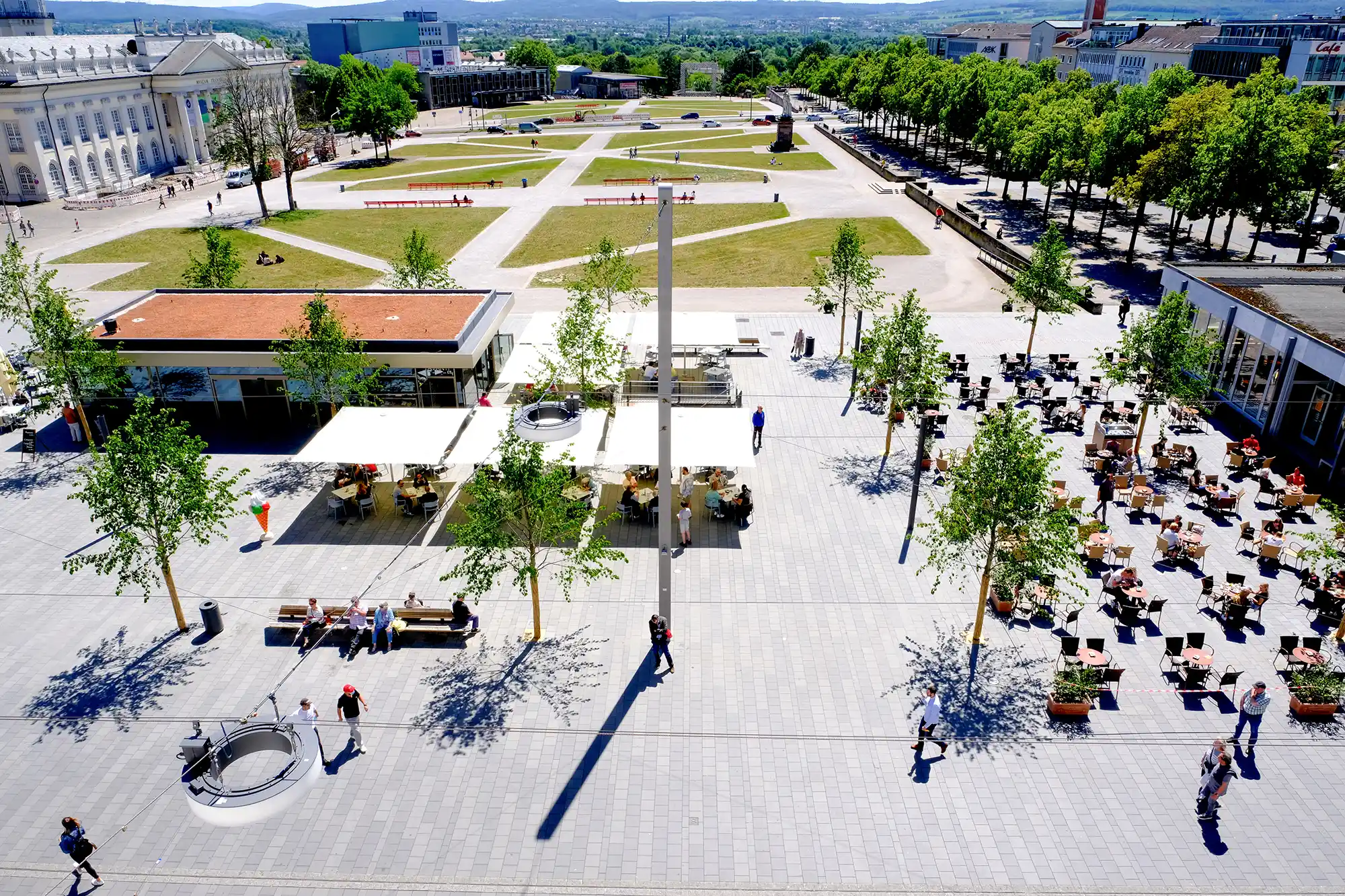 Vogelperspektive Friedrichsplatz Kassel