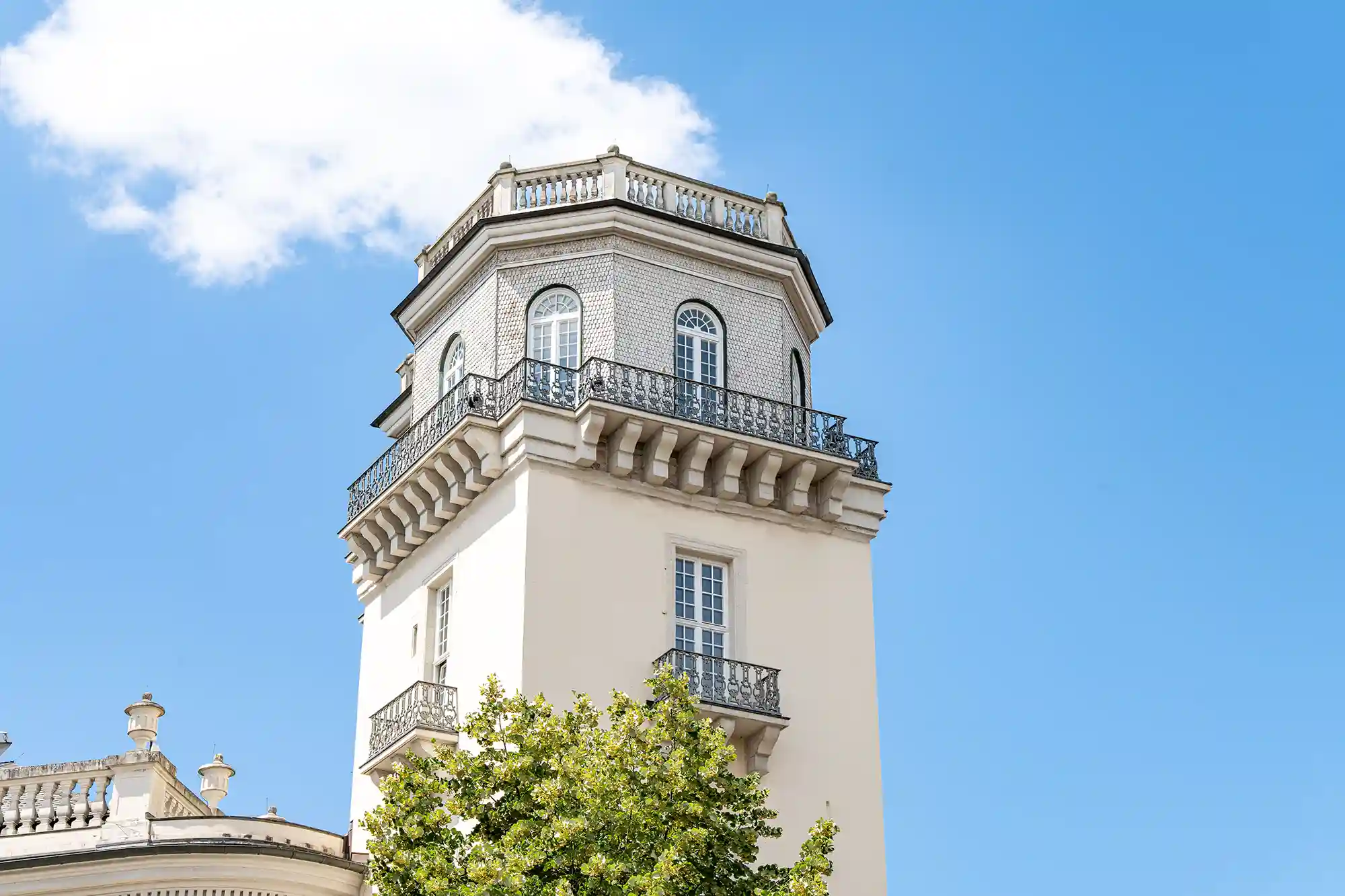 Close-up of the Kassel Twin Turrets